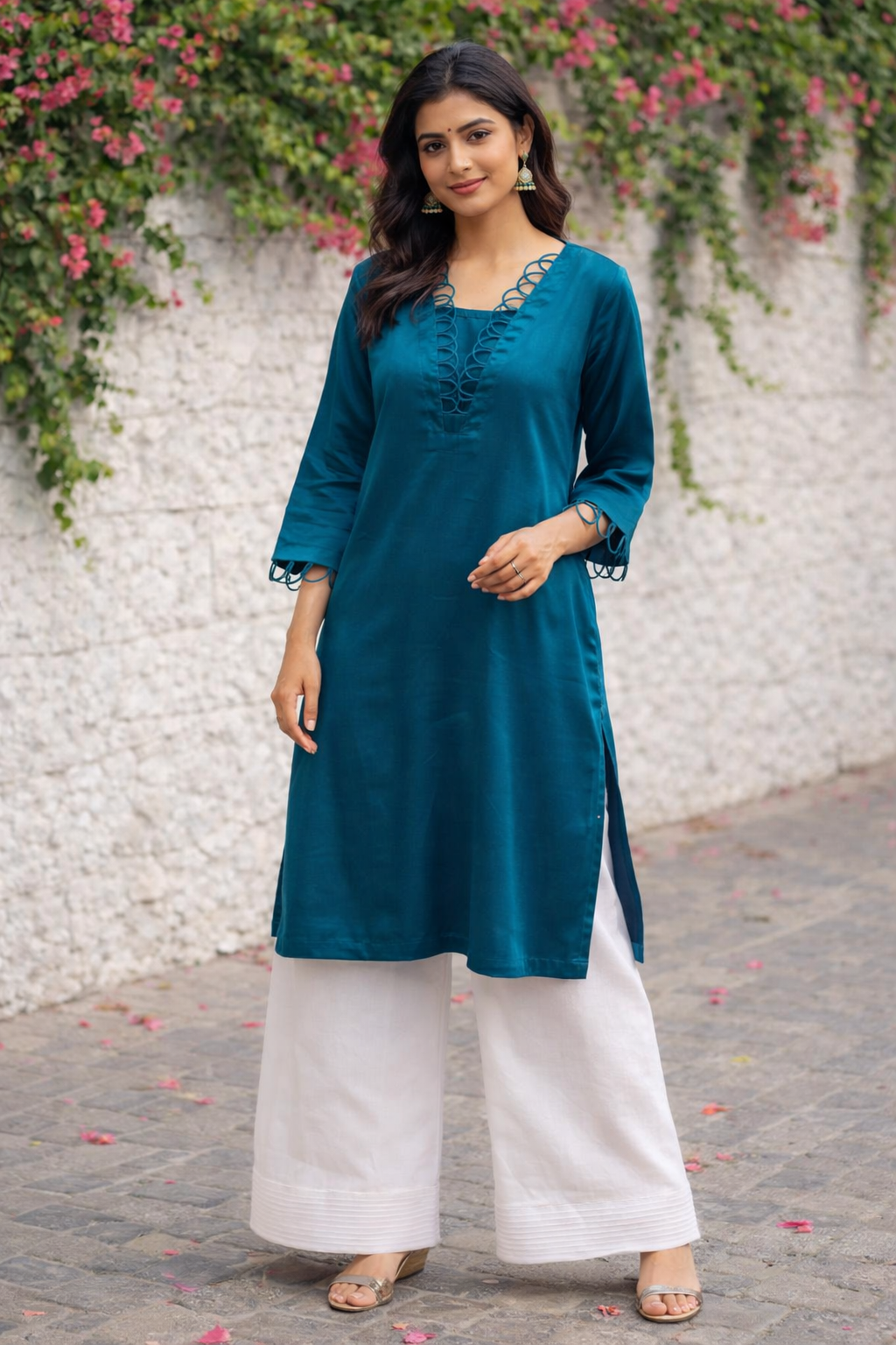 Teal Farsi Salwar Coord