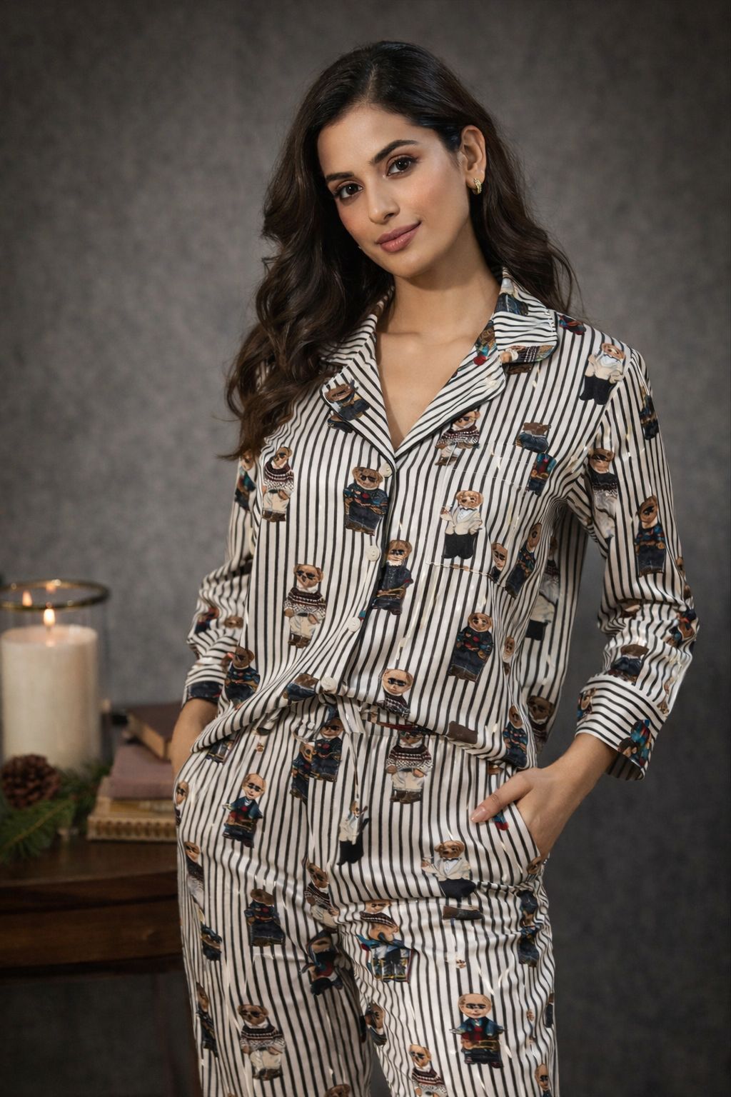 Teddy Satin Pyjama set