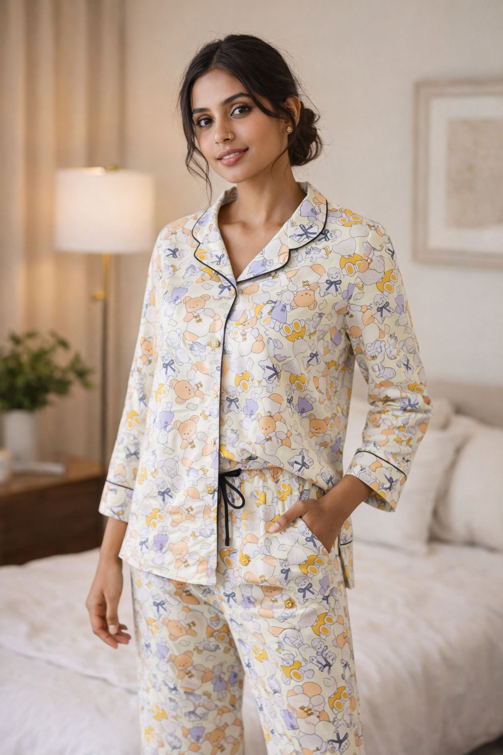 Nursery Print Cotton Pyjama Set