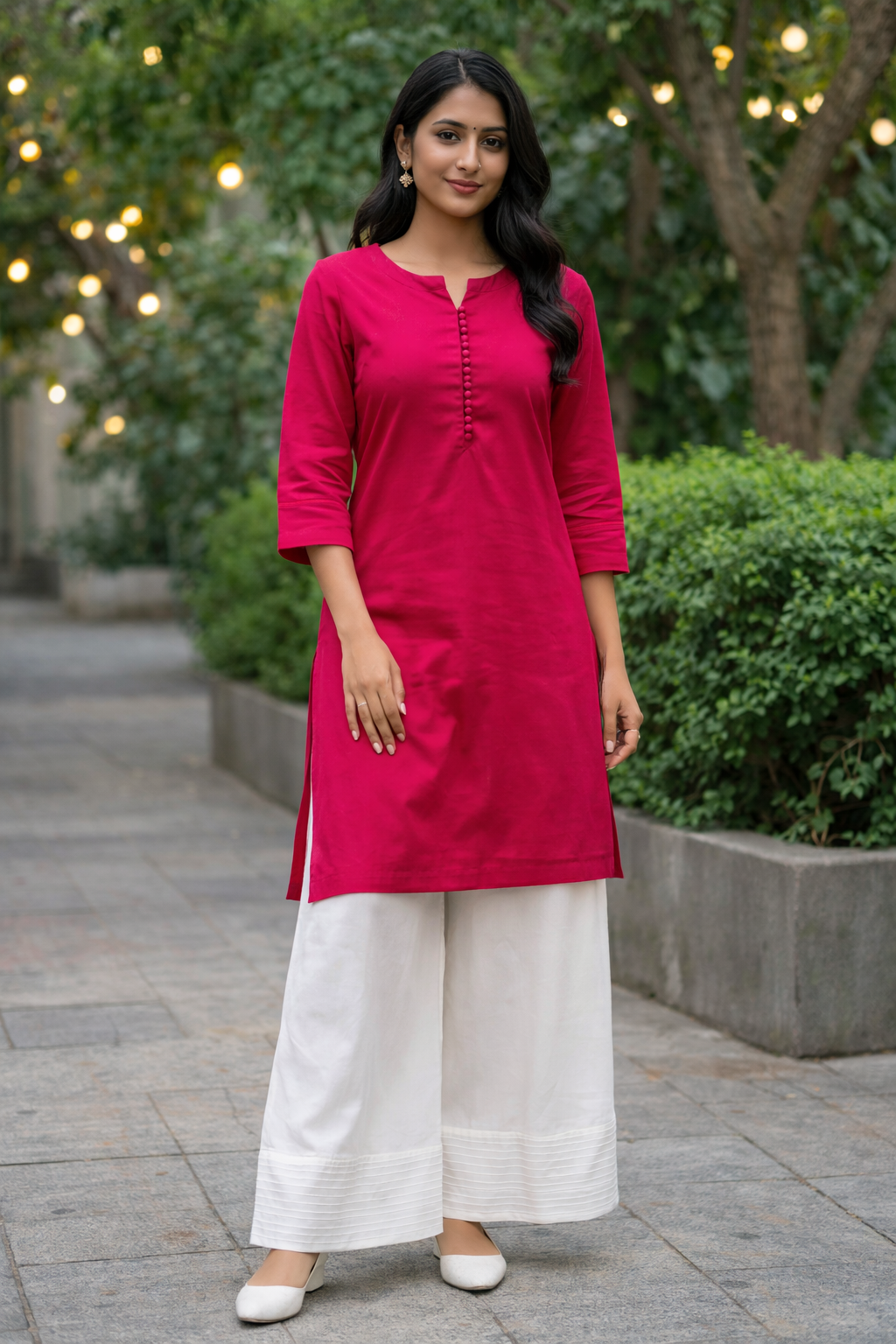 Viva Magenta Farsi Salwar Coord