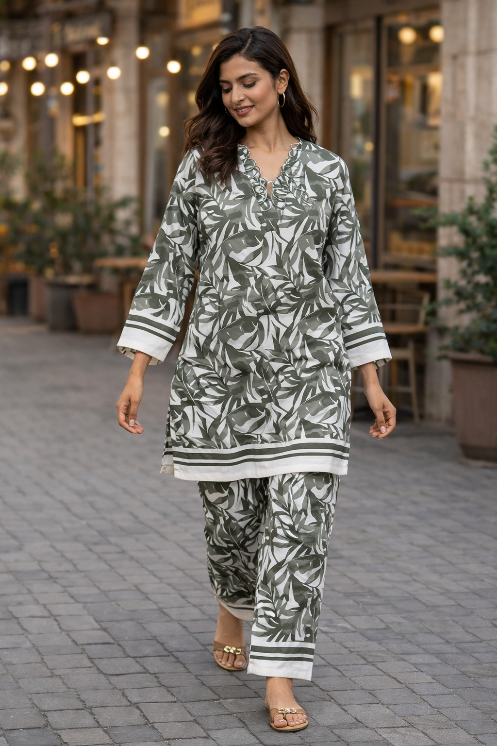 Olive Cotton coord set